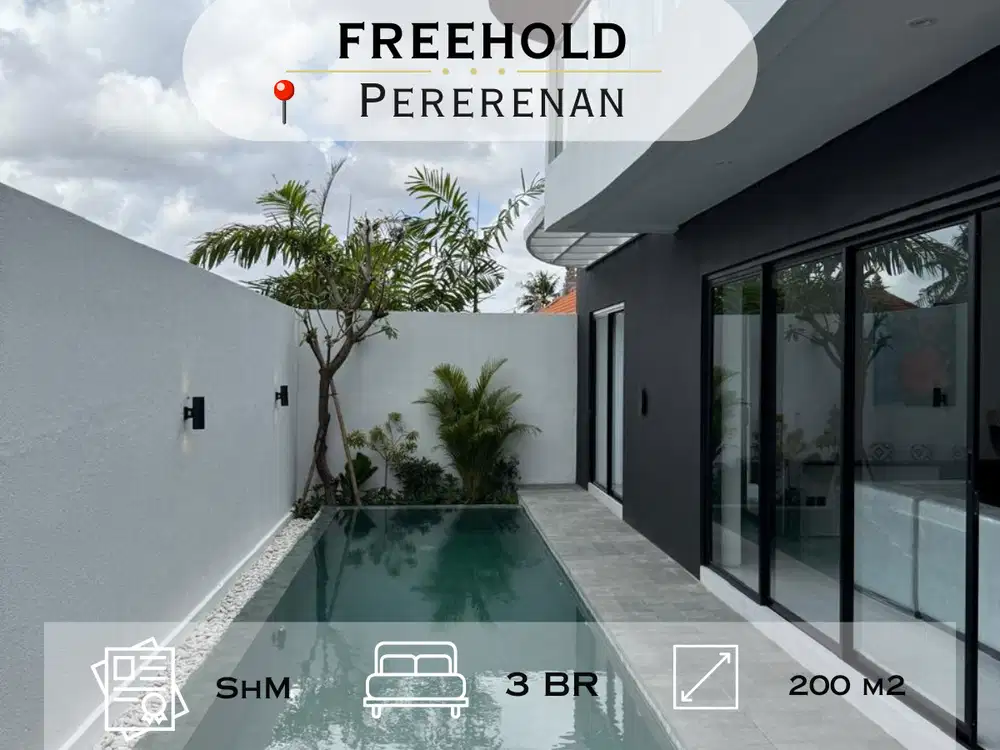 Newly Built Modern Three Bedroom Villa In Premium Pererenan Area