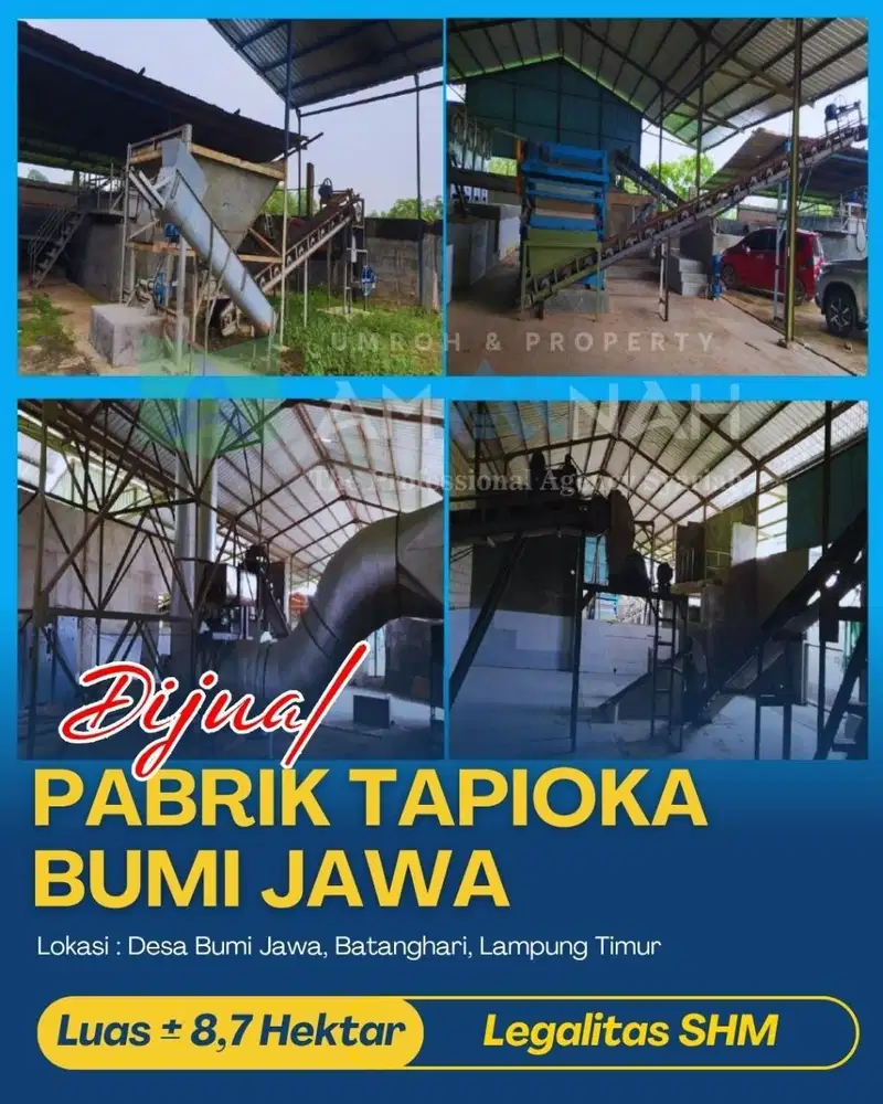 PABRIK TAPIOKA DIJUAL MURAH DI LAMPUNG