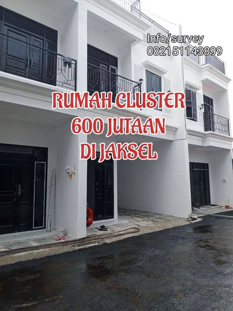 Rumah Cluster 600 jutaan 3 lantai di Kahfi 1 Cipedak dekat UI Tol
