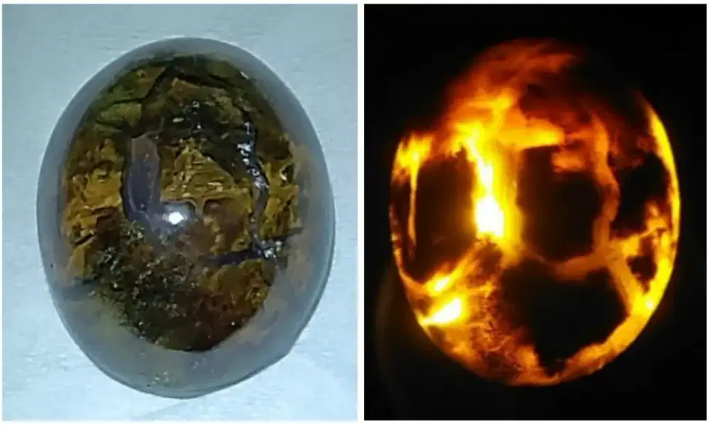 BATU NATURAL BACAN KUNING NANGKA KEMBANG MOTIF KURA