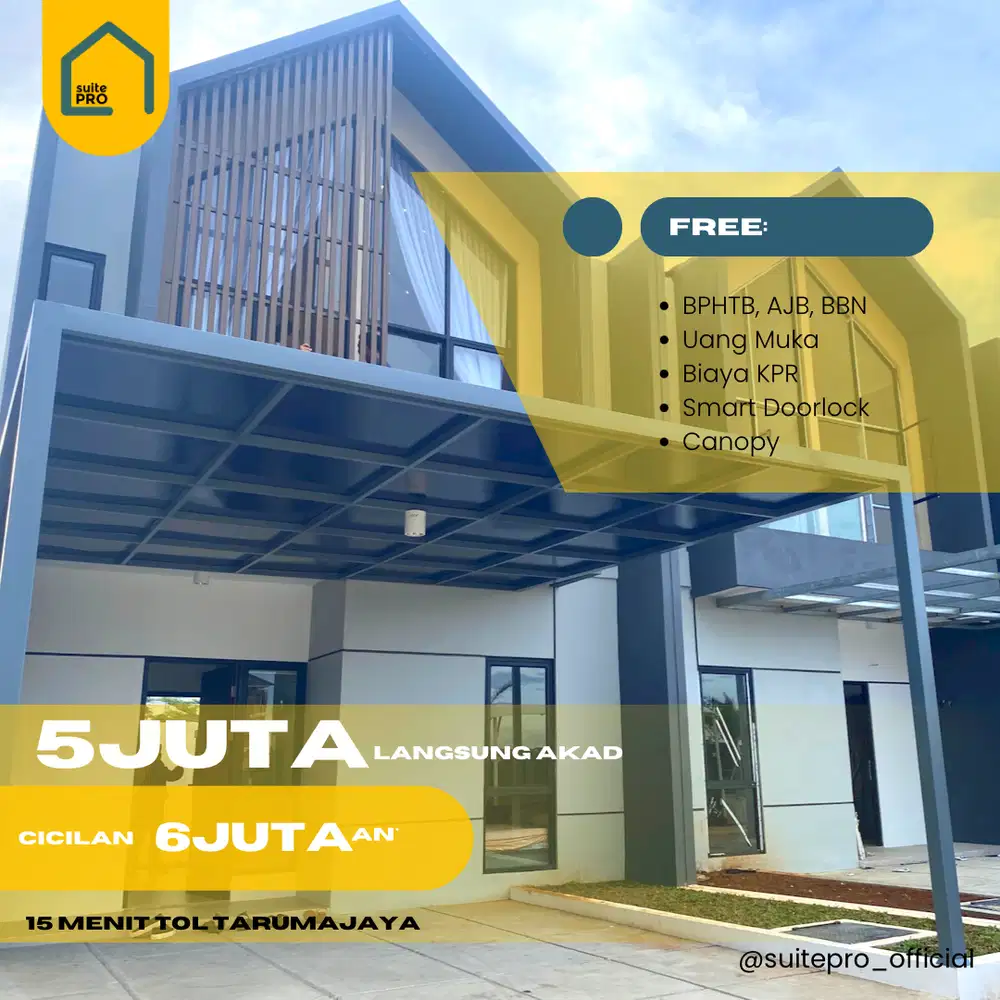Rumah 2 Lantai Casa Grande Panjibuwono City Tarumajaya Bekasi