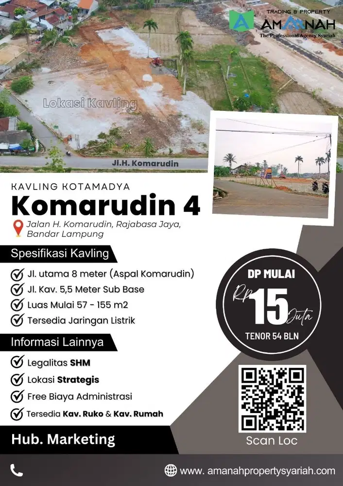 KAVLING PINGIR JALAN POROS UTAMA KOMARUDIN RAJABASA