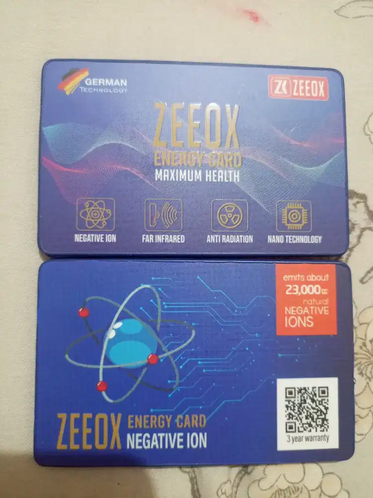 ZEEOX KARTU ENERGI ION NEGATIVE