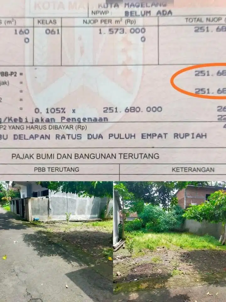 TANAH MURAH 160M STRATEGIS DI GELANGAN TENGAH KOTA MAGELANG