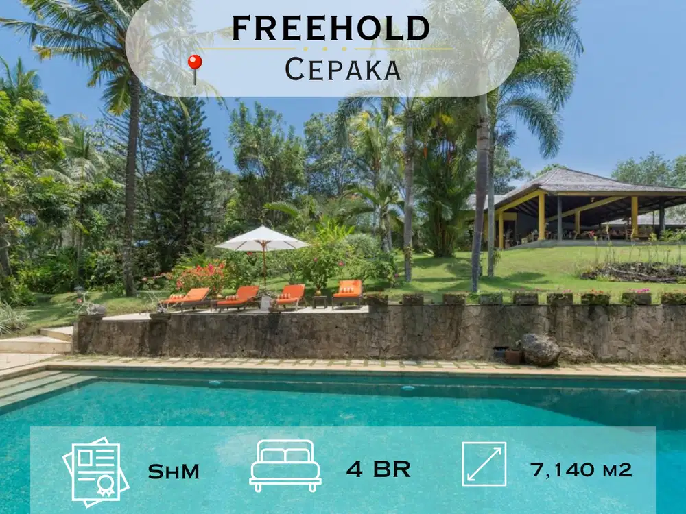 Spacious Villa with Private Forest & Riverfront – Cepaka, Bali