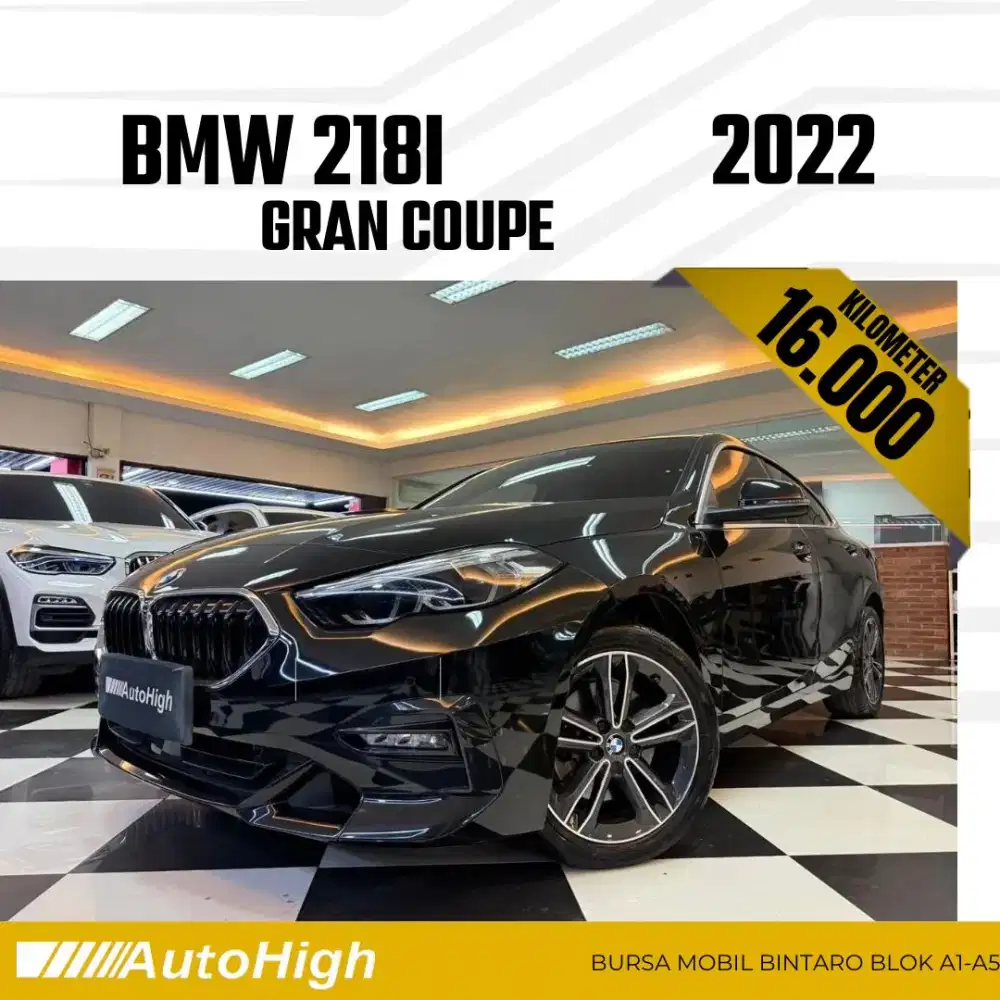 DP10% [Km16.000] 218i Gran Coupe 2022 Black Reg 2024 #AUTOHIGH