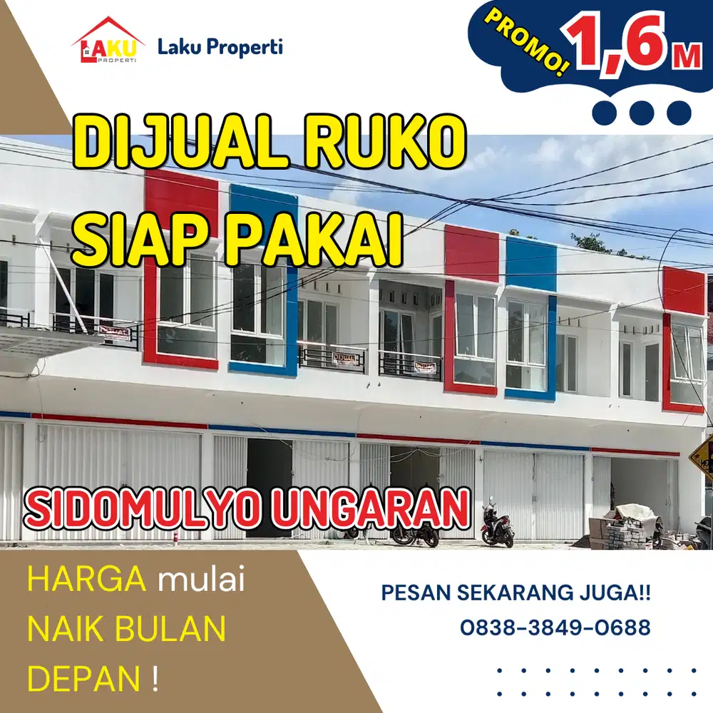 Dijual Ruko Siap Pakai Dekat Masjid Agung Ungaran