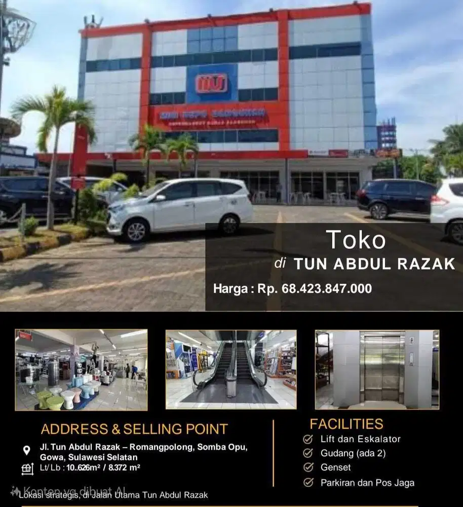 Jual gedung Mall abahan bangunan
