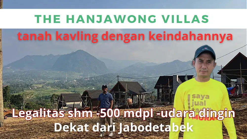 Dijual tanah the hanjawong villas dekat wisata puncak dua