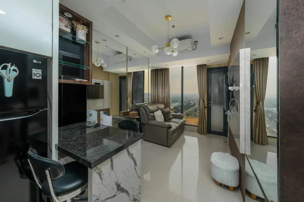 DIJUAL APARTEMEN POLLUX HABIBIE 2 BEDROOM FULL FURNISH TERMURAH