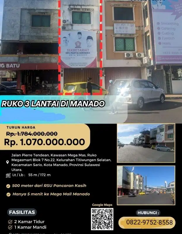 jual murah ruko melalui lelang negara