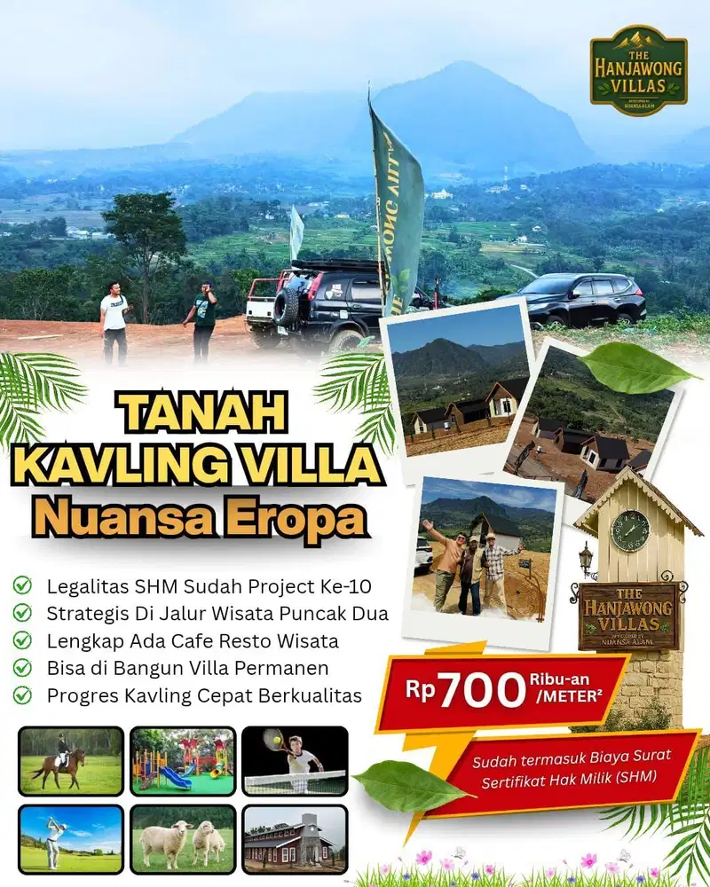 Dijual cepat tanah kavling SHM The Hanjawong Villas—lokasi strategis