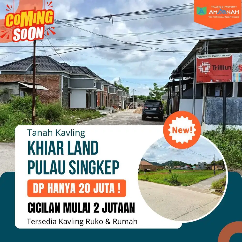 TANAH KAVLING RUKO DAN HUNIAN PINGGIR JLN UTAMA PULAU SINGKEP SUKARAME