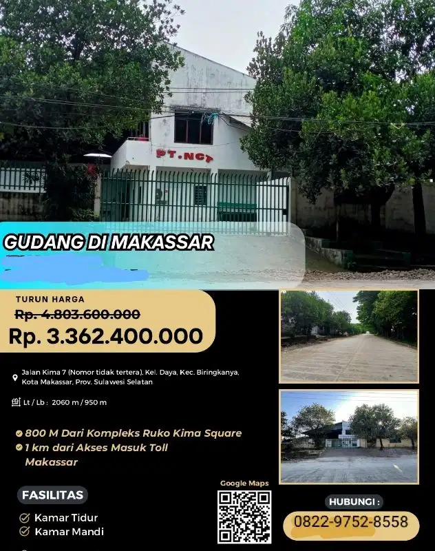 jual murah gudang melalui lelang negara