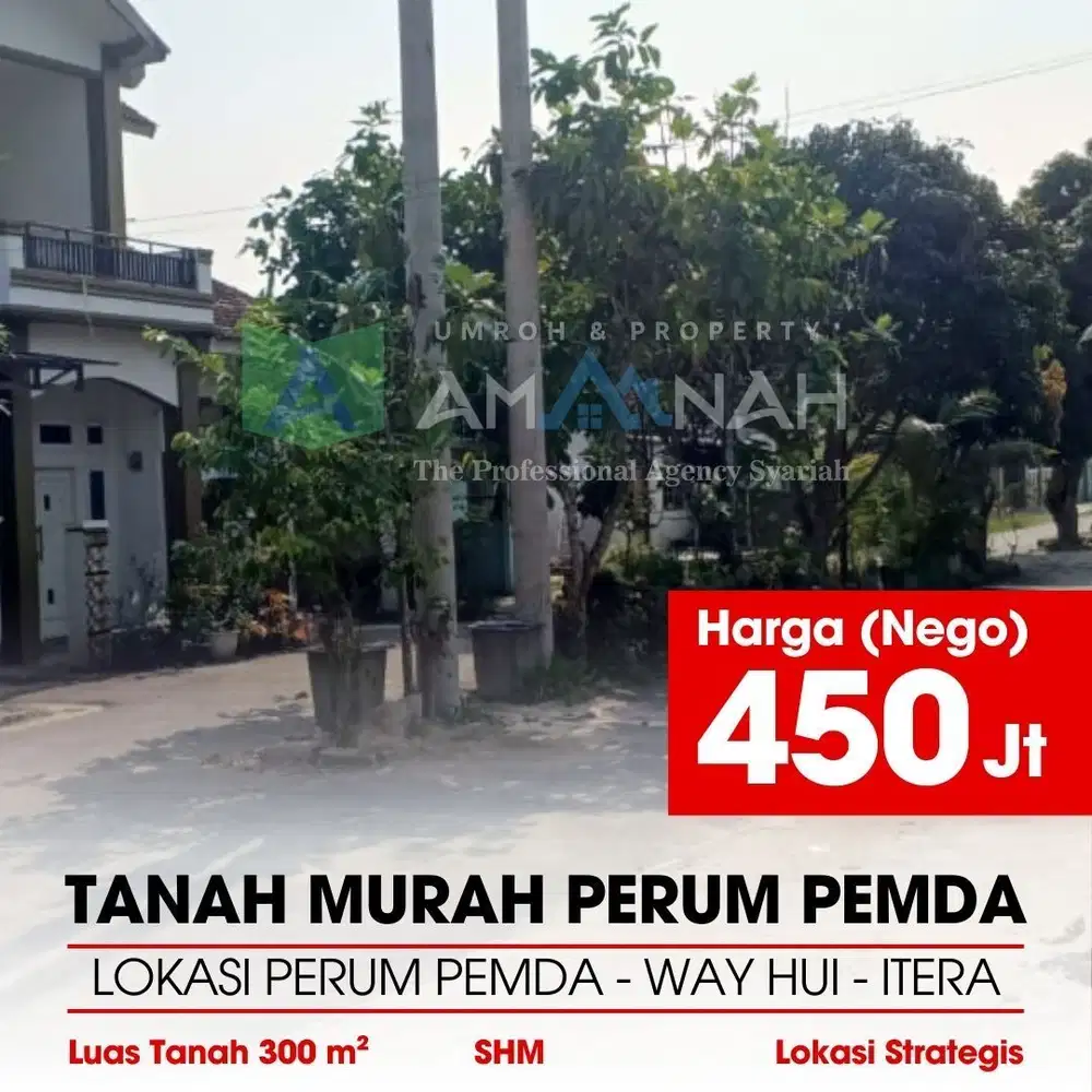 TANAH MURAH DALAM KOMPLEK PERUMAHAN PEMDA WAYHUI COCOK BUAT KOS KOSAN