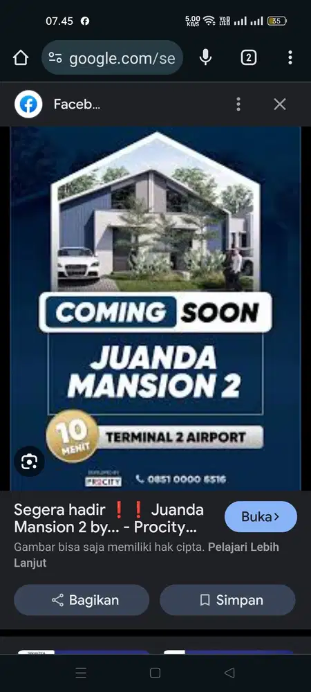 RUMAH MURAH SIDOARJO JUANDA MENSION 2 PEPE SEDATI