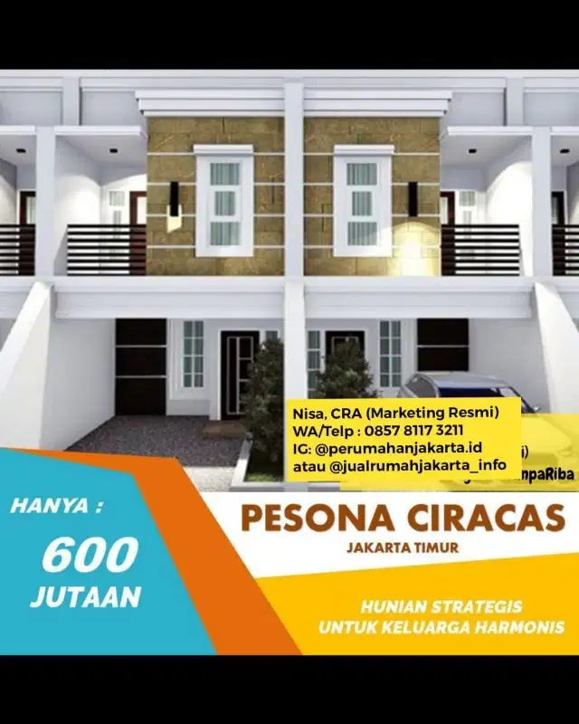 SIAP HUNI Rumah 2 Lantai Dekat Stasiun CIRACAS Jakarta Timur