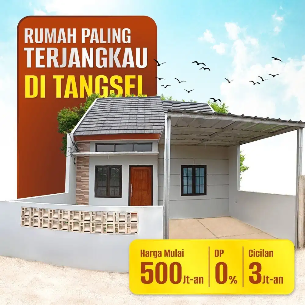 RUMAH PALING TERJANGKAU DI TANGSEL 2 km dari Serpong City Paradise