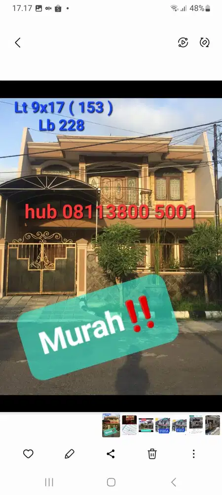 BU JUAL RUMAH SUTOREJO ‼️dekat Pakuwon mall