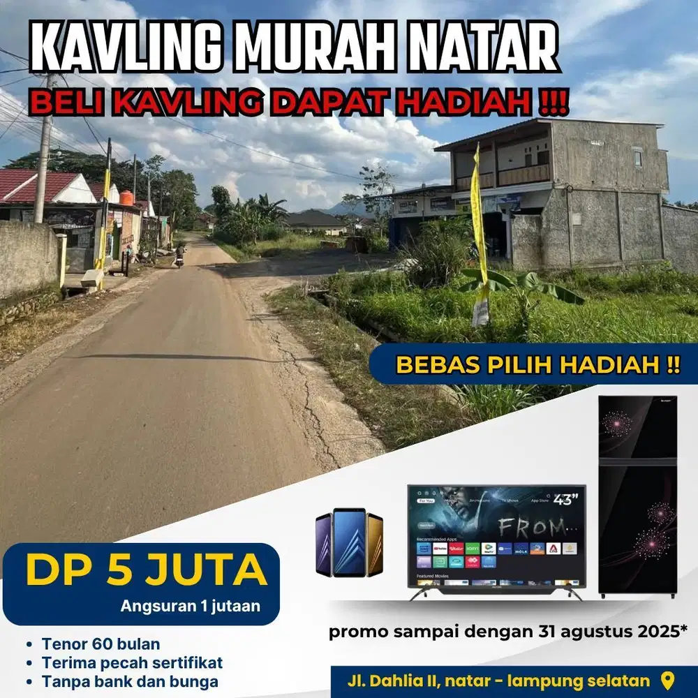 DI JUAL CEPAT TANAH KAVLING MURAH DEKAT FLAY OVER PASAR NATAR