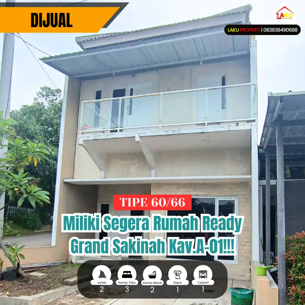 Rumah Siap Huni Lokasi Perum grand sakinah pudak Kav A-1