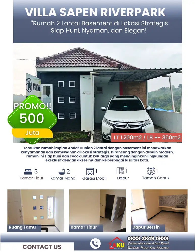 Rumah Mewah 2 Lantai Basement Siap Huni di Kawasan Strategis Ungaran