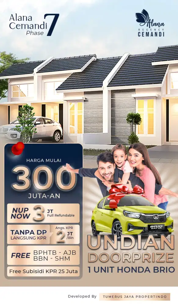 RUMAH TANPA DP ALANA CEMANDI SEDATI SIDOARJO