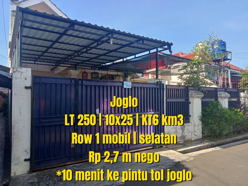 Hanya 10 menit ke pintu tol joglo! Rumah Hitung Tanah nego Joglo