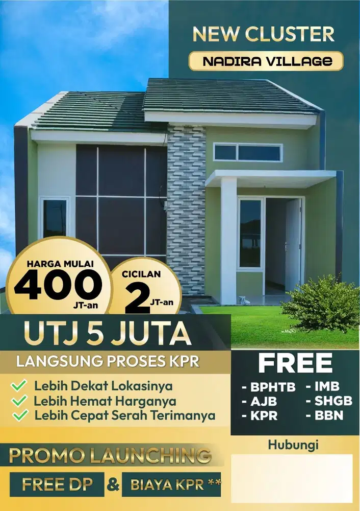 RUMAH TANPA DP NADIRA VILLAGE MASANGAN SIDOQRJO