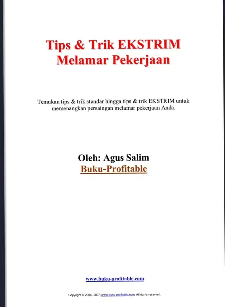 Tips & Trik EKSTRIM Melamar Pekerjaan