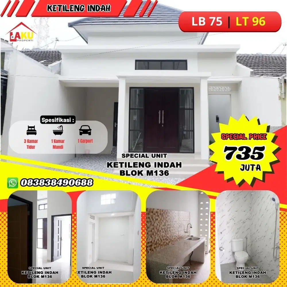 Rumah Siap Huni Ketileng Indah Blok M-136