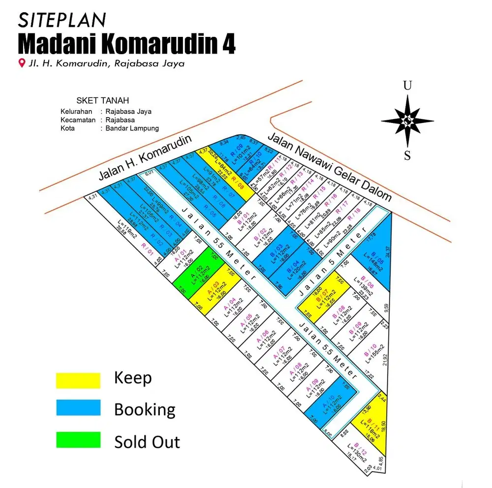 TANAH KAVLING PINGGIR JALAN UTAMA DKT KAMPUS POLINELA UNILA