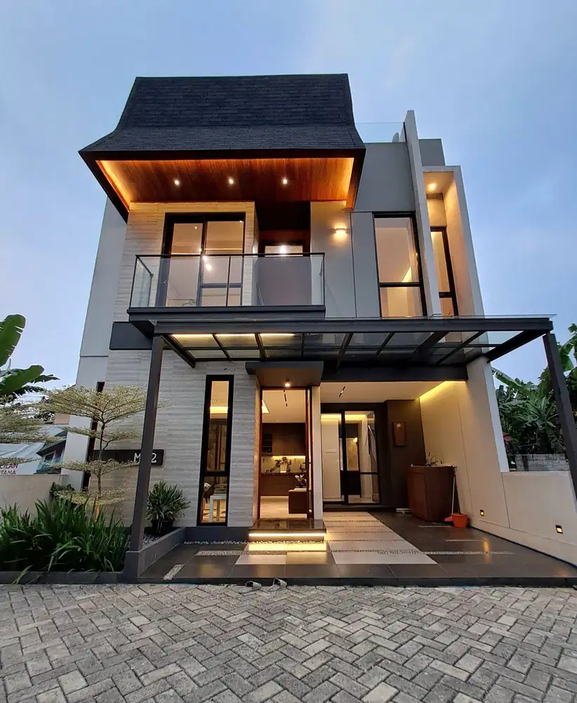 Dijual Rumah Mewah Modern Tropis Dekat Stasiun  Depok