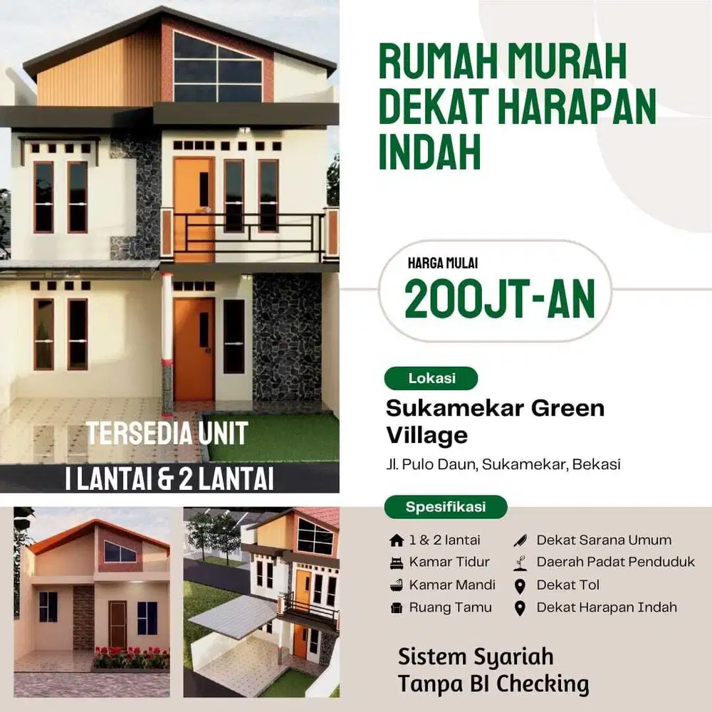 Lokasi strategis dekat ke stasiun Rumah syariah Bekasi