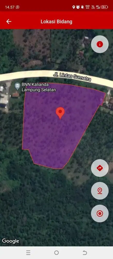 TANAH MURAH PINGGIR JALAN LINTAS SUMATERA KALIANDA