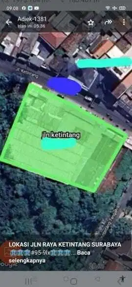 DIJUAL Area Komersial Tanah Dan Bangunan Langka Raya Ketintang