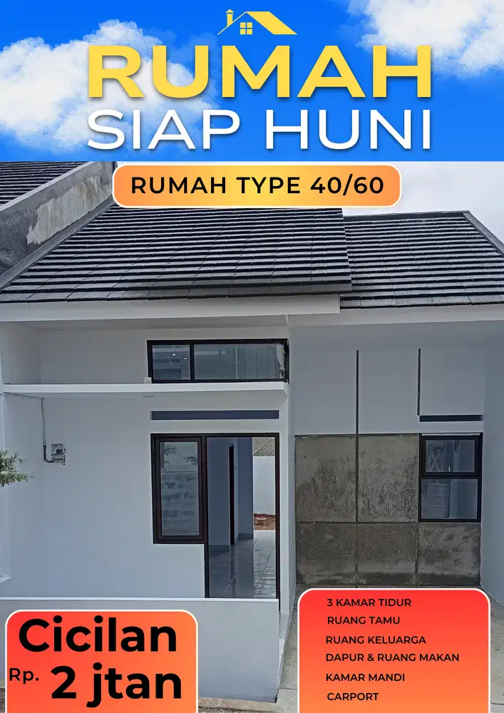 Cluster Minimalis Promo KPR cukup booking unit siap huni