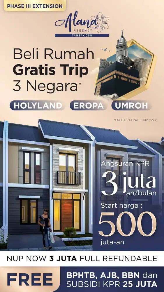 RUMAH TANPA DP ALANA TAMBAK OSO 3 EXTENSION WARU SIDOARJO