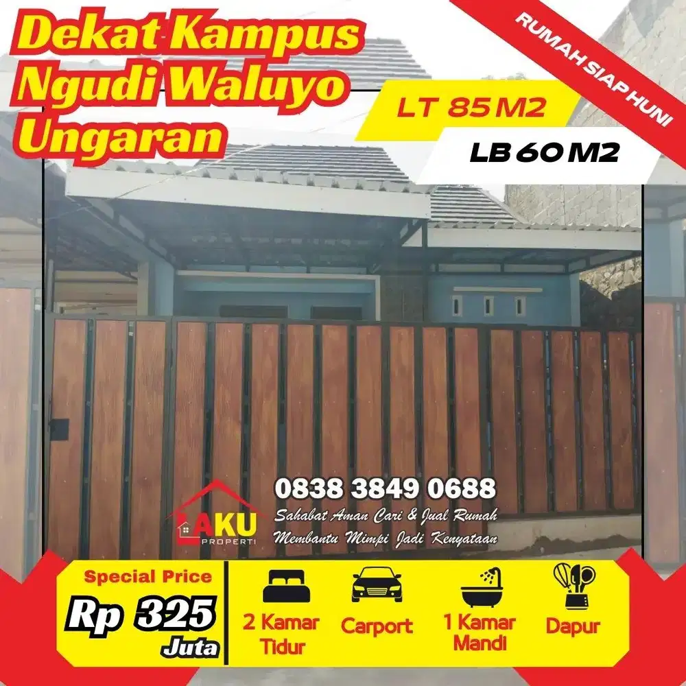Siap Tempati! Rumah Dekat Kampus Ngudi Waluyo, Harga Nego Sampai Jadi
