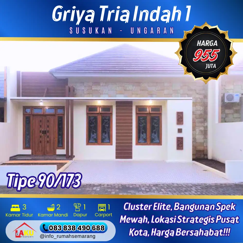 2 Unit Terakhir Rumah Mewah di Jl. DI Panjaitan Ungaran