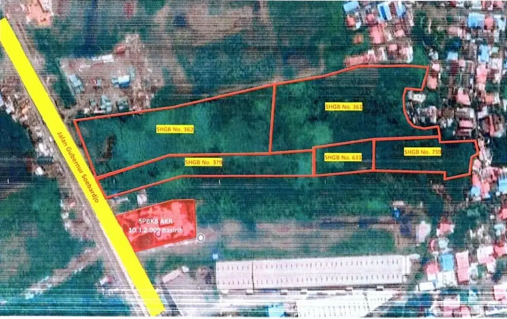 di jual cepat via lelang tanah kosong dan luas di kel kelayan selatan