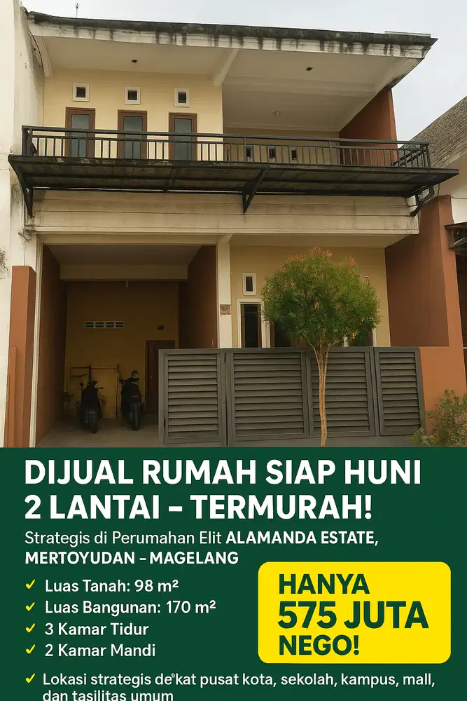 TERMURAH RUMAH 2 LANTAI PERUM ALAMANDA ESTATE MERTOYUDAN MAGELANG