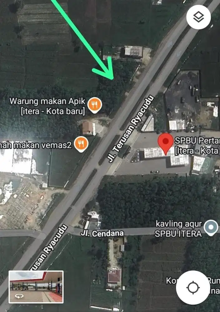 TANAH PINGGIR JALUR 2 DEPAN SPBU ITERA DIJUAL CEPAT