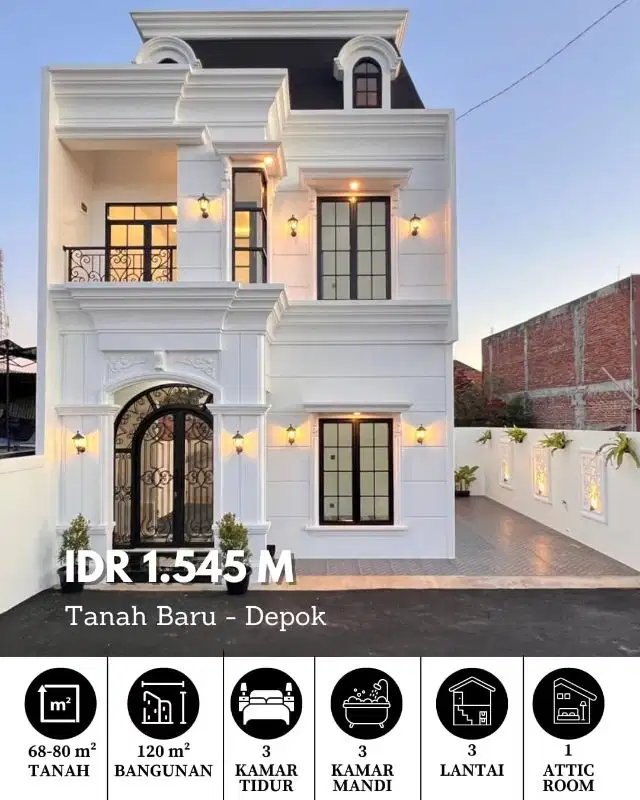 Hunian American Clasic di tanah baru kota depok.