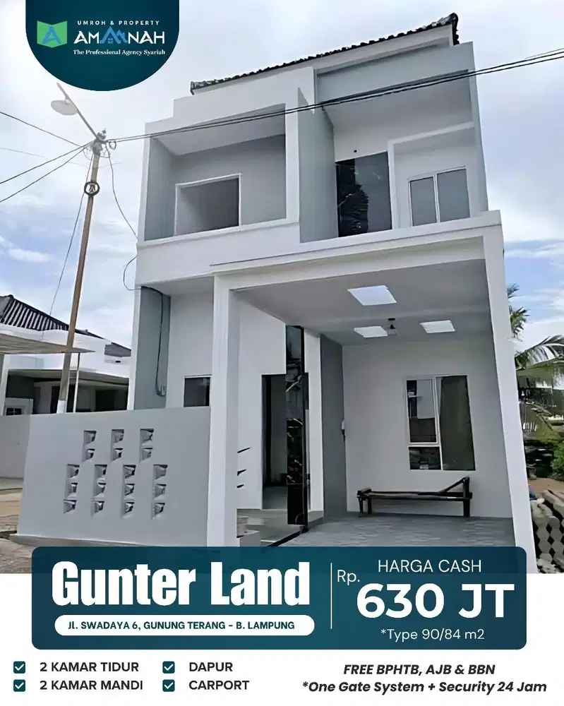 RUMAH CANTIK DIGUNTER BANDAR LAMPUNG