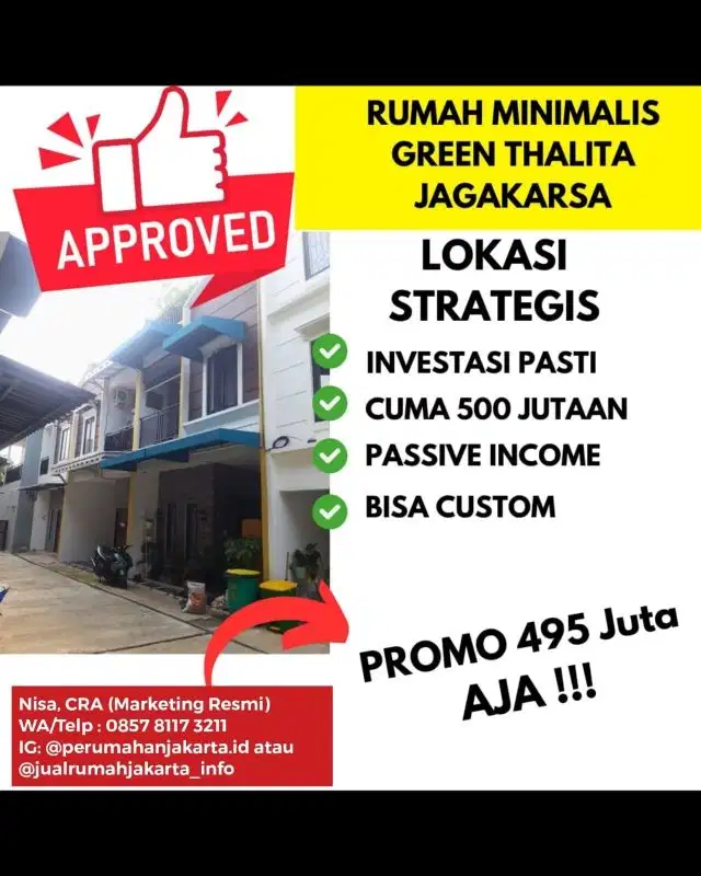 Rumah Di Jagakarsa Jaksel Dekat Jl M Kahfi & Jl Srengseng Sawah