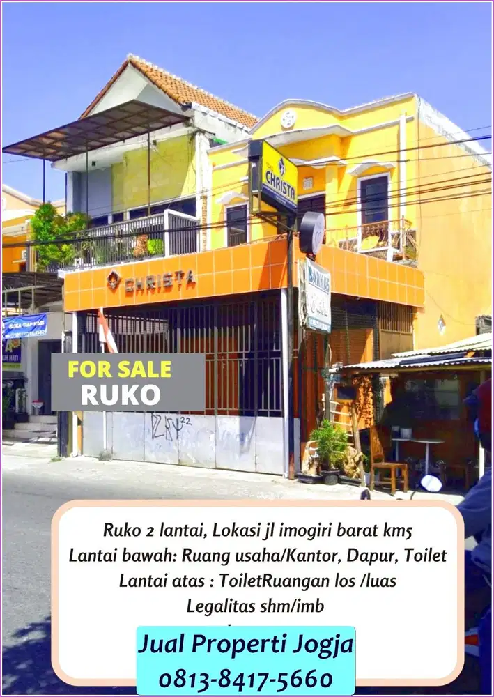 Jual Ruko Strategis dan Murah di Jalan Raya Imogiri Barat, Harga 1,1M