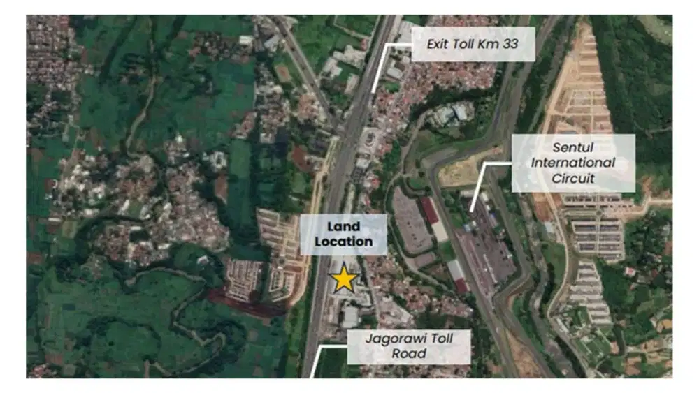 Disewakan Lahan Pinggir Tol Jagorawi - Sentul