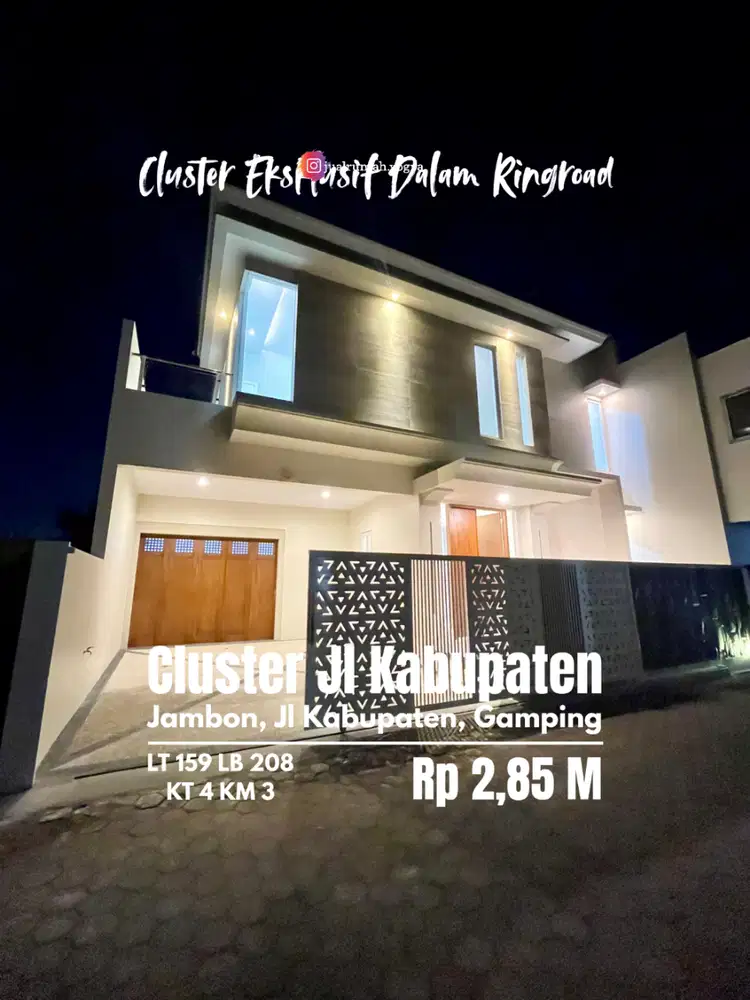 Rumah Baru mewah Cluster Jambon Jl Kabupaten