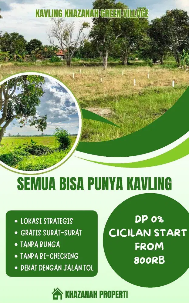 Tanah Kavling Bekasi Utara, Cicilan Fleksibel, Tanpa Bi Checking!